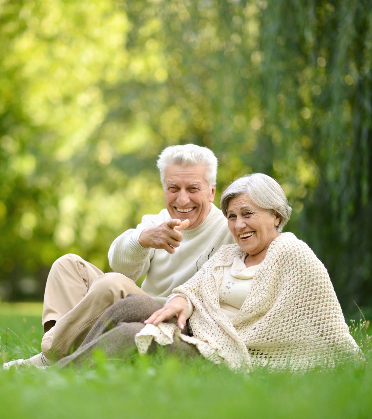 Mature Couple Smiling and Laughing Together