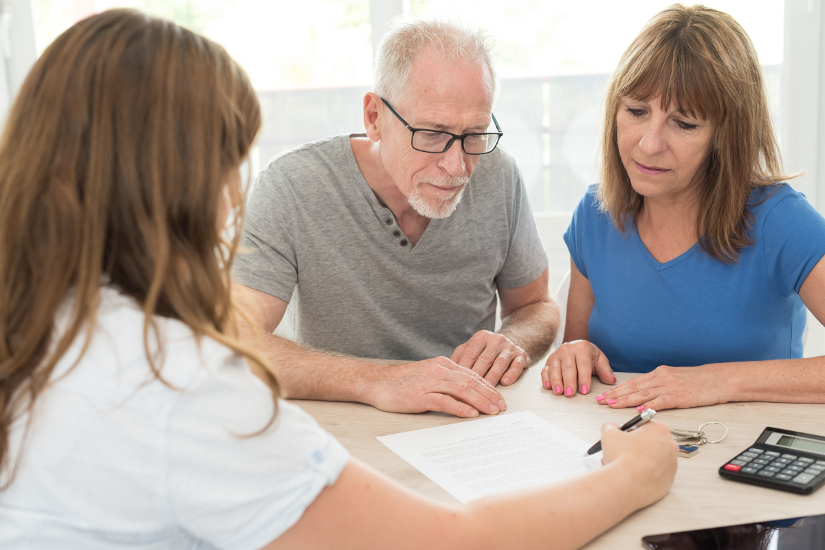 Senior Couple Meeting with Financial Advisor