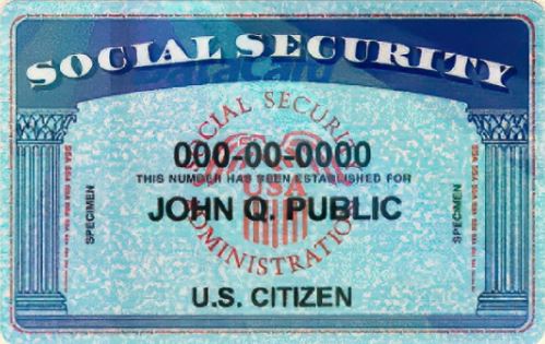 A Social Security card for John Q. Public